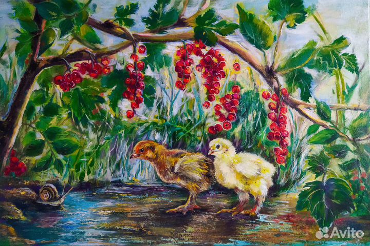 Картина в детскую, картина маслом на холсте 40х60