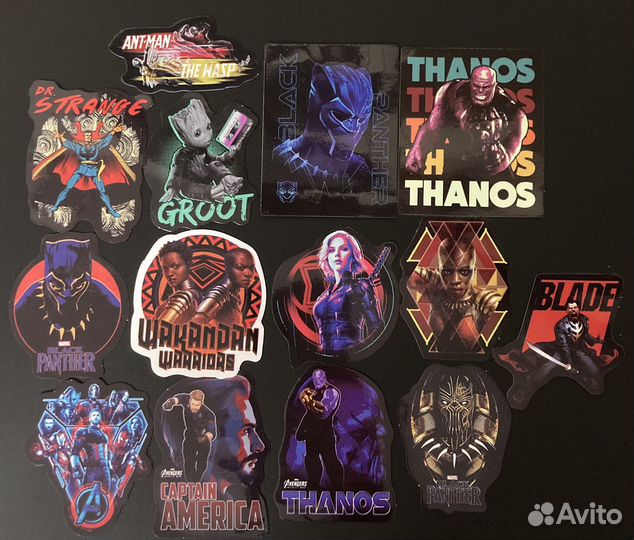 Наклейки неоновые Marvel (скпергерои)