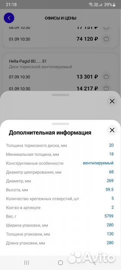 Задние тормозные диски на ауди а6