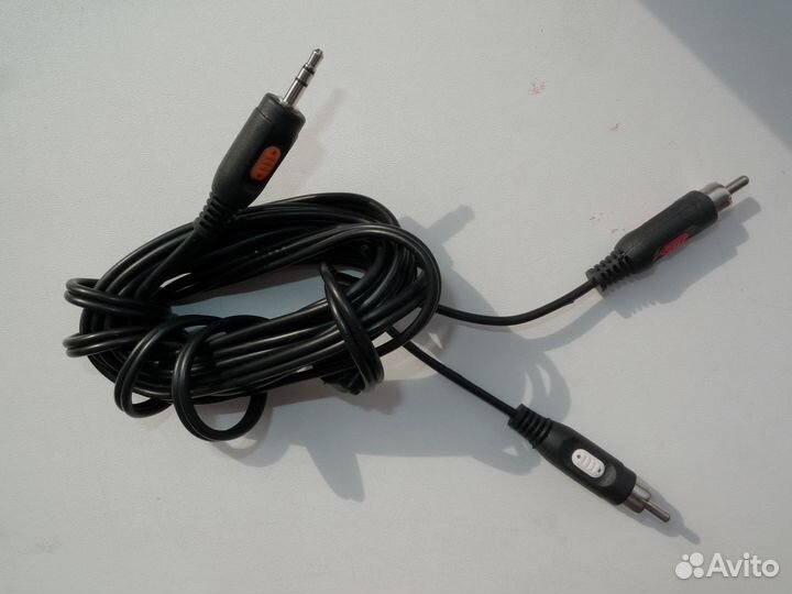 3,5-jack – 2-RCA (male) кабель; сш-5 3,5-jack