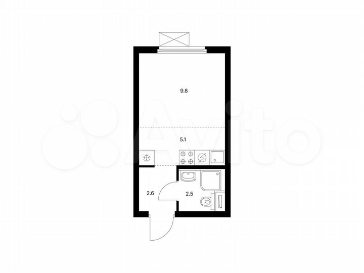 Квартира-студия, 20 м², 4/25 эт.