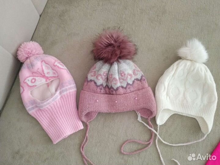 Шапки шарфы зима/демисезон девочкам/мальчикам