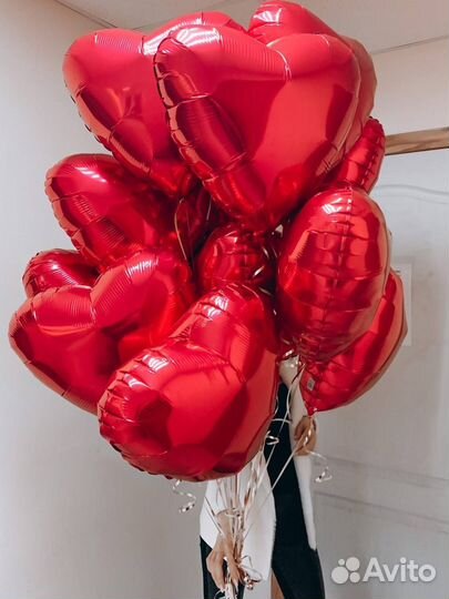 Воздушный шар сердце гелиевый