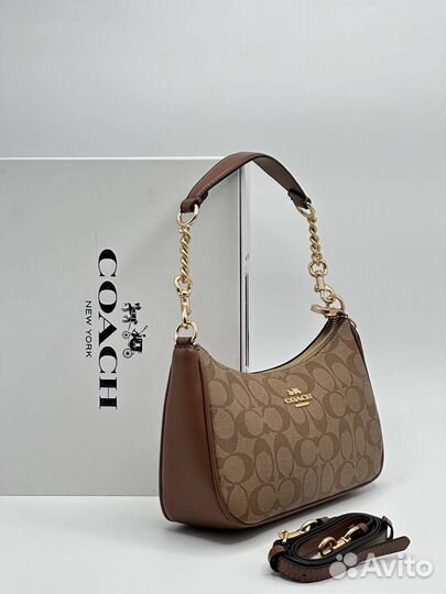 Сумка coach натуральная кожа