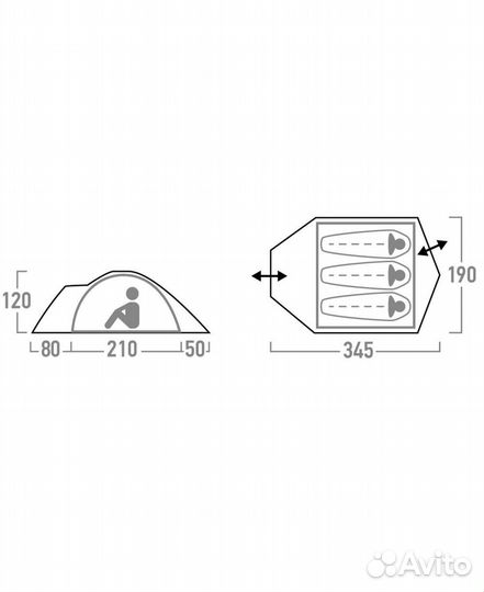 Палатка 3-х местная Cadaques 3