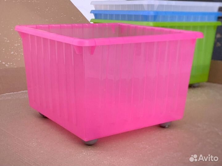 Контейнер на колесах Вессла. Розовый.Новый IKEA