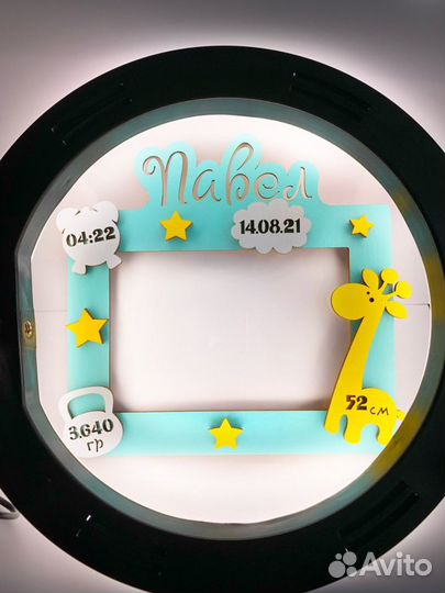 Фоторамка метрика новорождённого