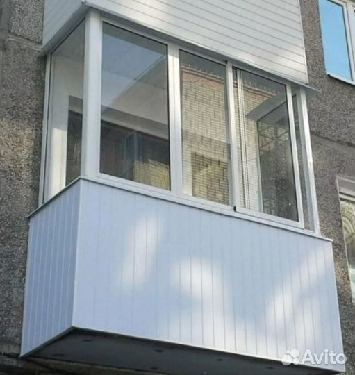 Остекление балкона алюминиевое