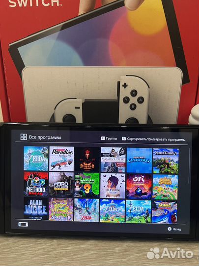 Прошитая Nintendo Switch Oled 256 gb + 23 игры