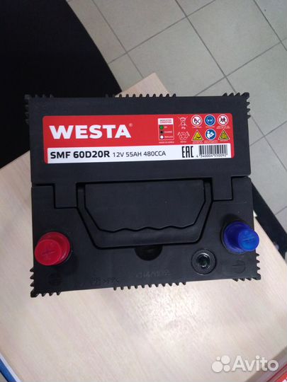 Westa 55 Ah 480 CCA Азия