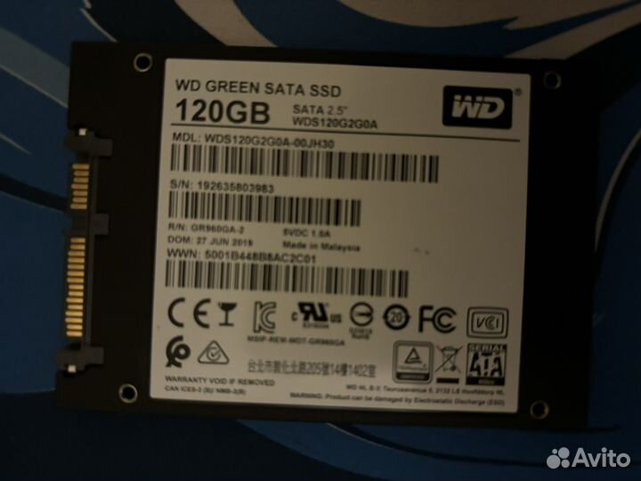 WD green SATA SSD 120 gb