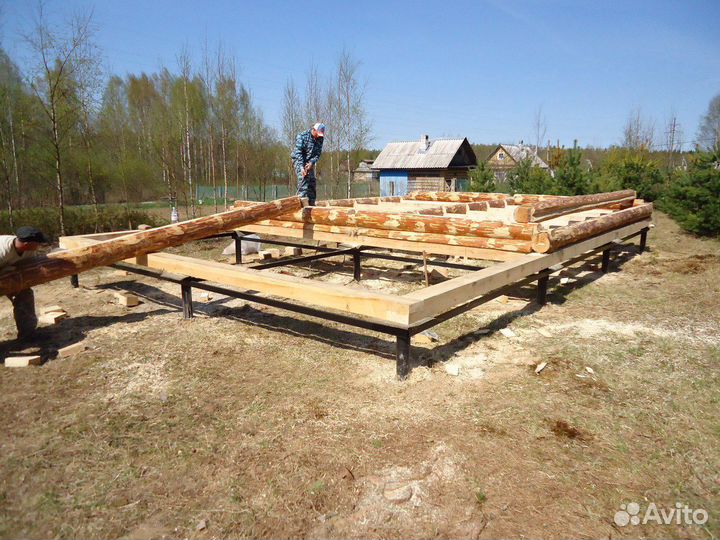 Сруб дома 6х6+3