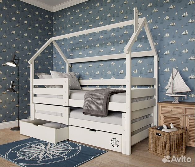 Двухъярусная кровать из березы