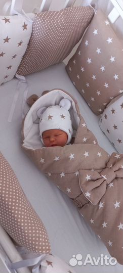 Конверт-одеяло(демисезон) +шапочка на выписку