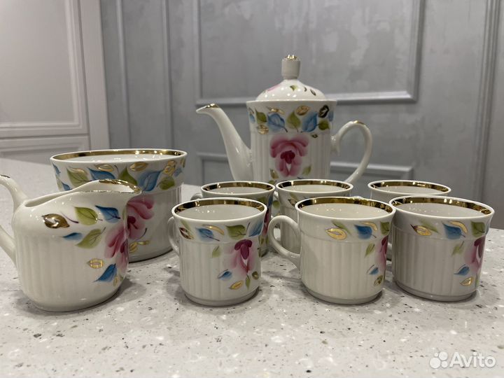 Хайта посуда, кофейный столовый набор фарфор СССР