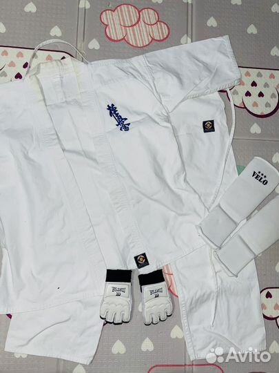 Кимоно+защита,перчатки для карате Кёкусинкай р160