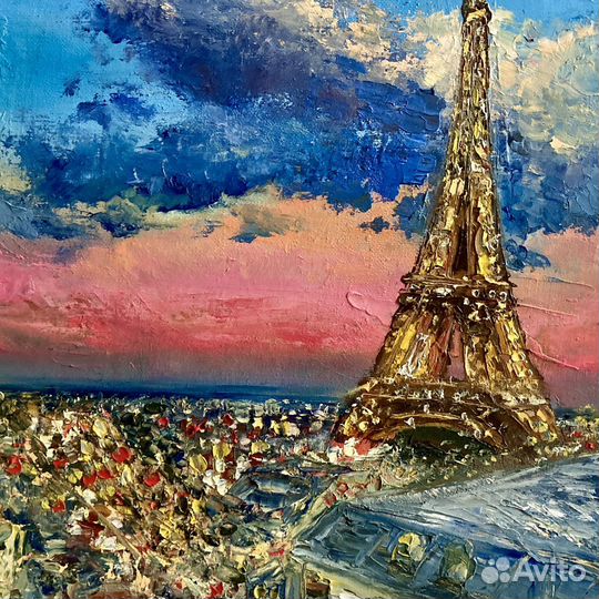 Картина маслом пейзаж париж