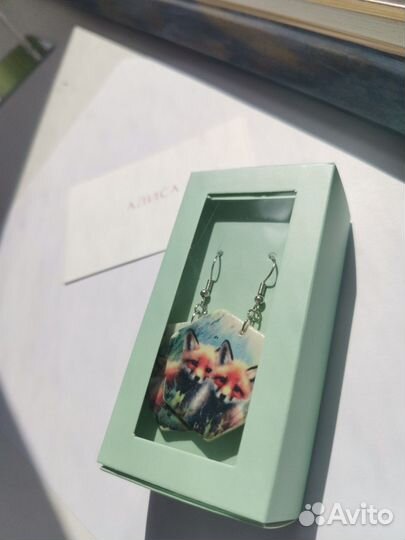 Серьги Лисята. Ручная работа