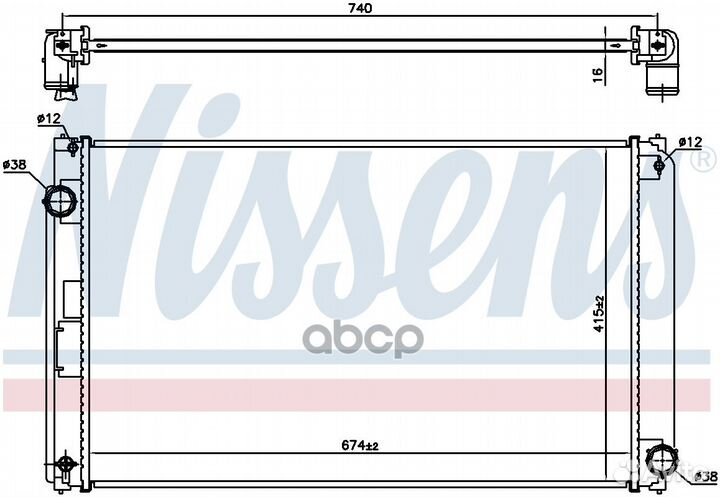 Радиатор lexus NX 14- 606610 Nissens