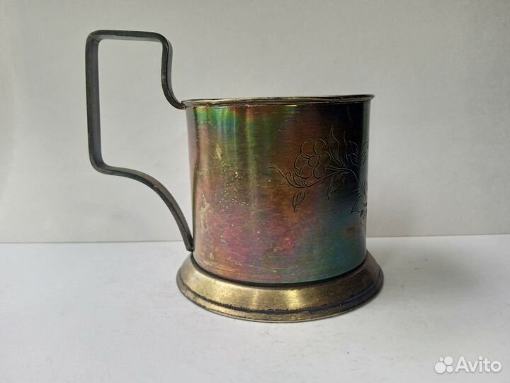 Подстаканник Цветок штихельный рисунок Мстера