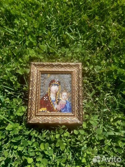 Вышивка бисером икона Казанская