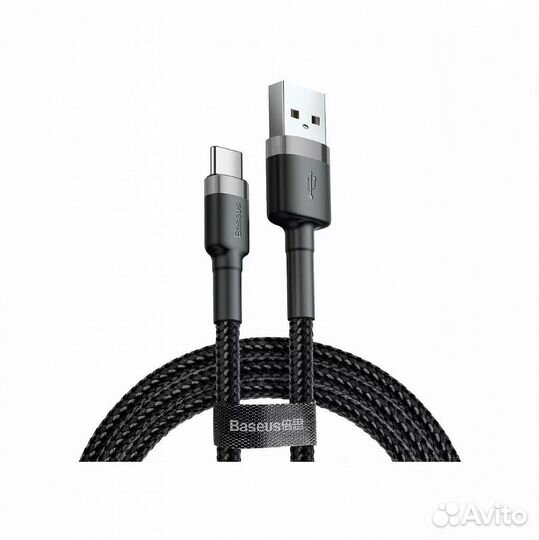 Кабель Baseus Cafule, USB - Type-C, 2A, 2м. - blac