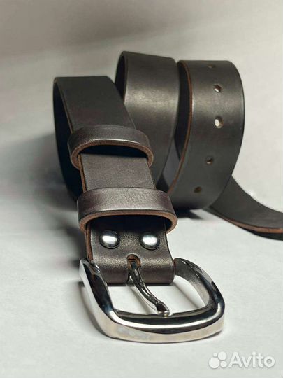 Мужской кожаный ремень ручной работы