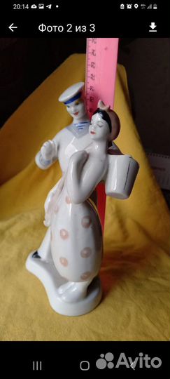 Статуэтка СССР фарфор матрос и девушка