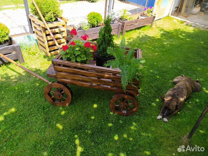 Телега для цветы