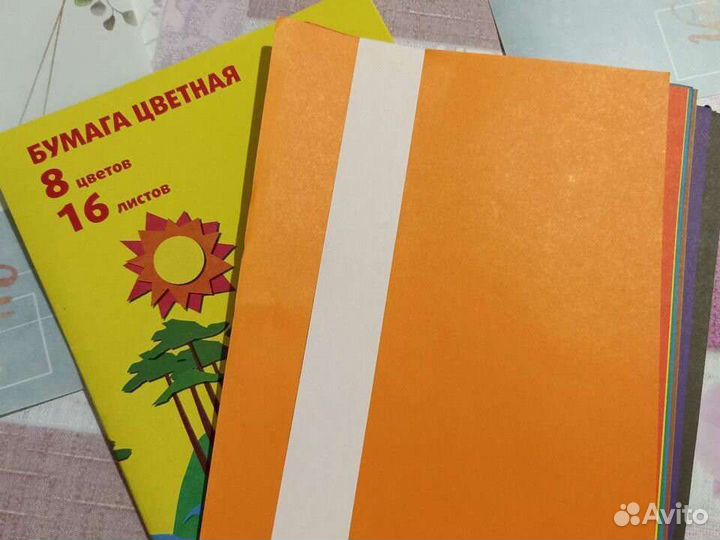 Цветная бумага, картон, пластилин