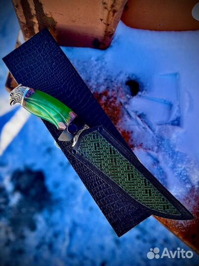 Нож натуральная кожа,ручной пошив