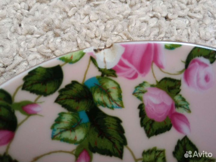 Чашка с блюдцем, чайная пара, Кузнецовский фарфор