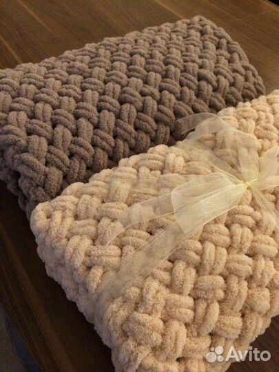 Плед детский вязаный ручная работа
