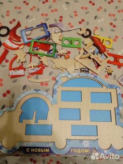 Игра развивайка Пазлы Новогодний грузовик подарок