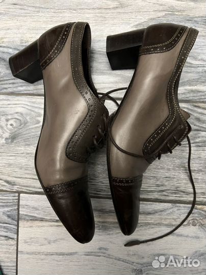 Ботильоны кожаные