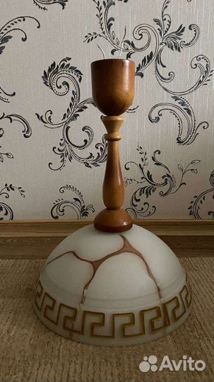 Подвес Этруска Е27х75Вт стекло/дерево