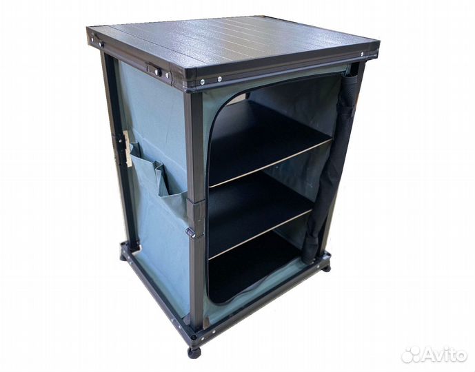 Стол - бокс реечный походный с полками