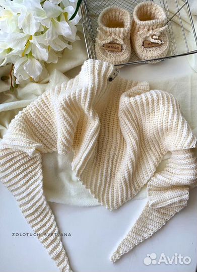 Бактус детский. Платок. Шаль ручная работа