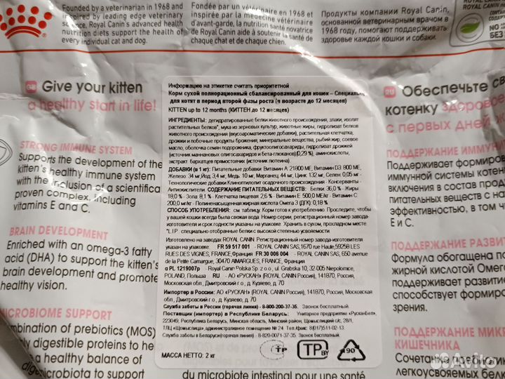 Сухой корм для котят