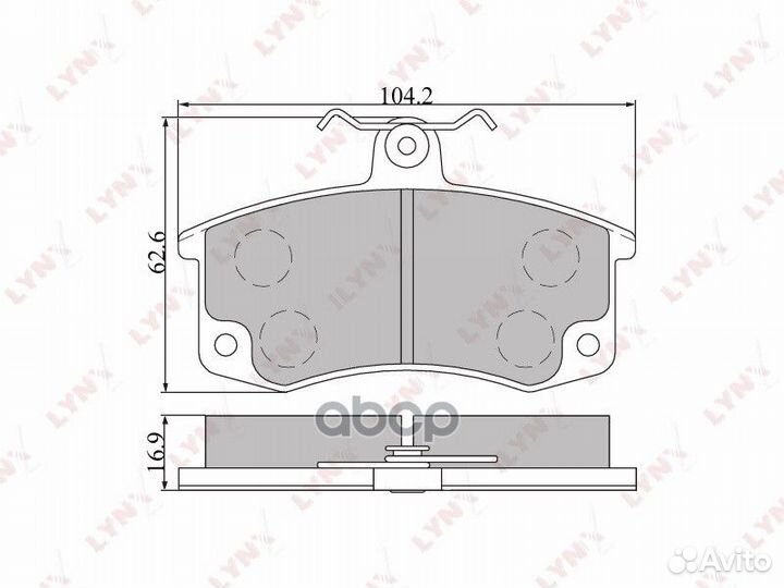 Колодки тормозные дисковые перед LADA 2110