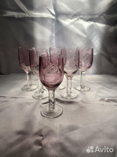 Рюмка фужер. Цветное стекло. СССР