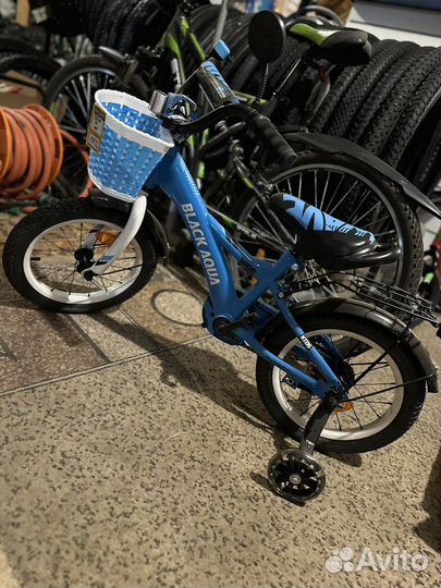 Велосипед новый 14 дюймов blask aqua