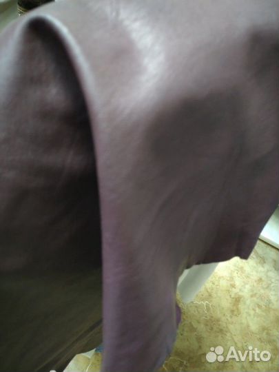 Натуральная перчаточная кожа тёмновишнёвого цвета