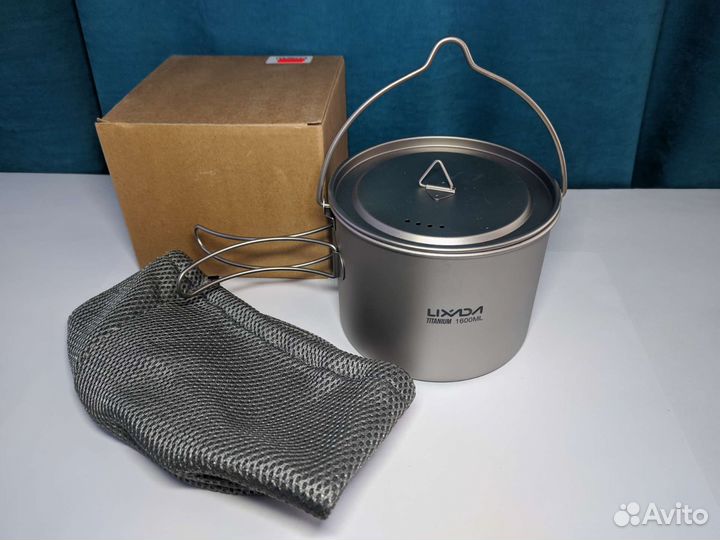 Титановая посуда кружка, котелок, миска, ложка