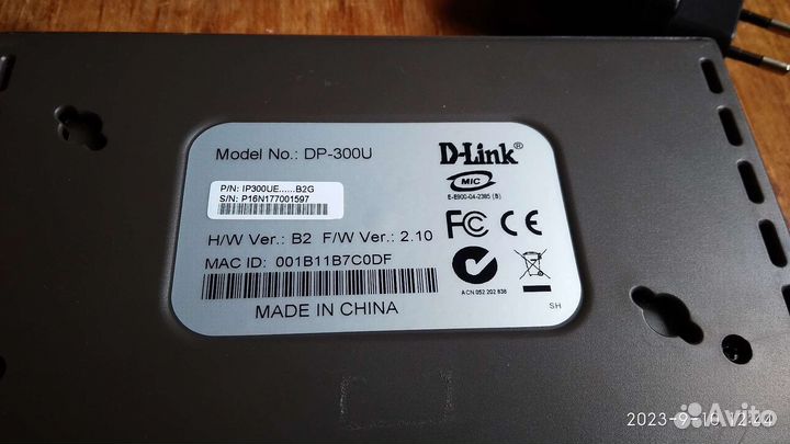 Принтсервер D-Link DP-300U с блоком питания