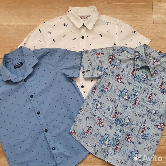 Рубашки для мальчика 104-110, 116-122