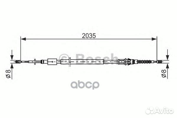 1 987 477 598 трос ручника п.+л Citroen C4, Pe