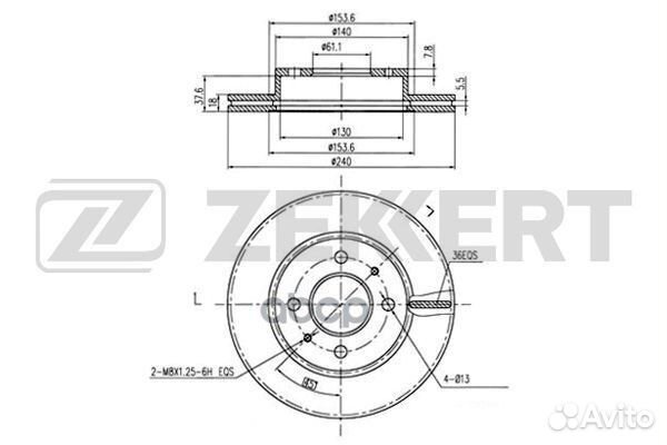 Диск торм. перед. Nissan Sunny (N1 B1 Y10)