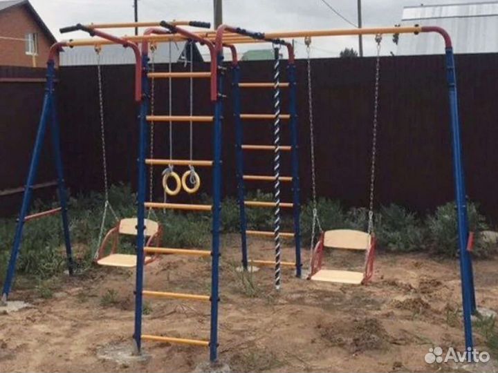 Детский спортивный уличный комплекс 2 качели