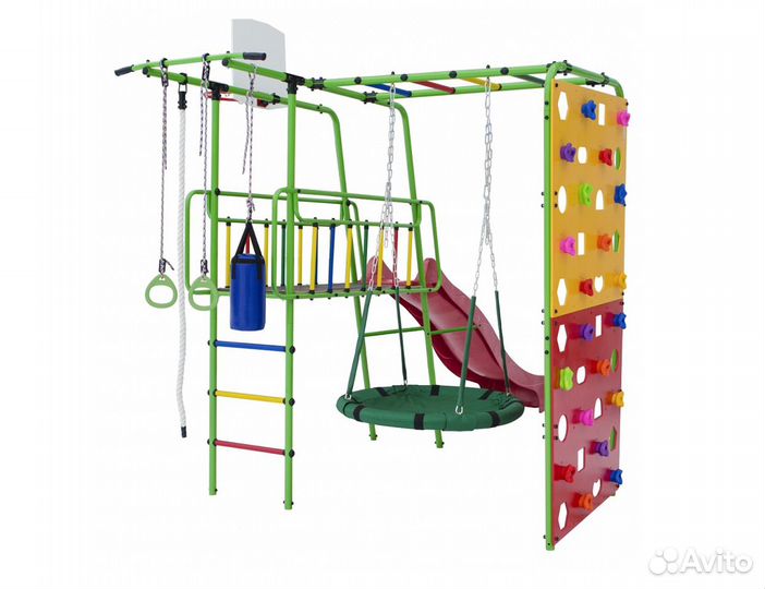 Детский спортивный комплекс уличный с горкой